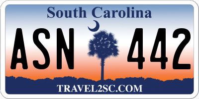 SC license plate ASN442
