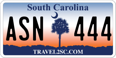 SC license plate ASN444