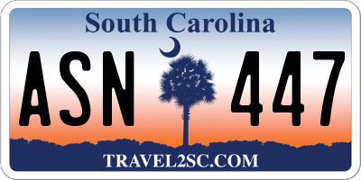 SC license plate ASN447