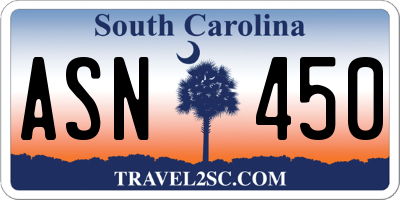 SC license plate ASN450