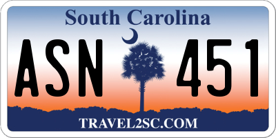 SC license plate ASN451