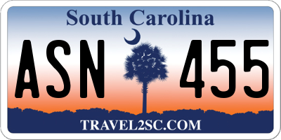 SC license plate ASN455