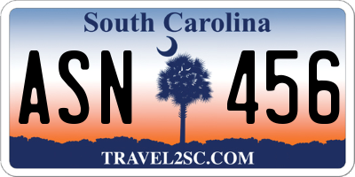 SC license plate ASN456