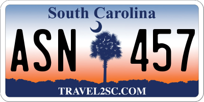 SC license plate ASN457
