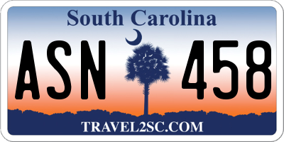 SC license plate ASN458