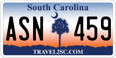 SC license plate ASN459