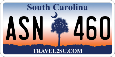 SC license plate ASN460