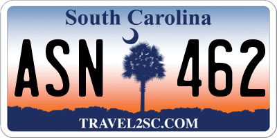 SC license plate ASN462
