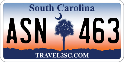 SC license plate ASN463
