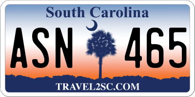 SC license plate ASN465