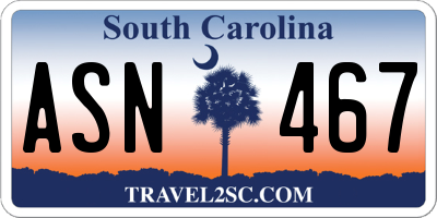 SC license plate ASN467