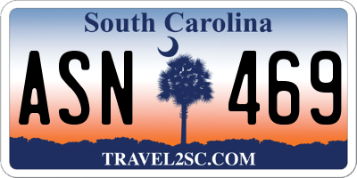 SC license plate ASN469