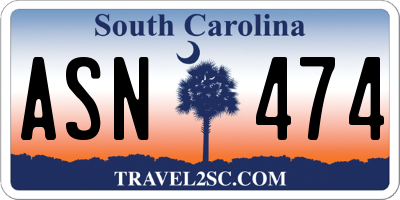 SC license plate ASN474