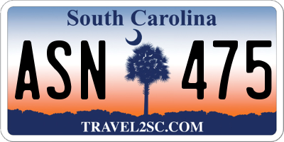 SC license plate ASN475