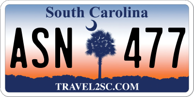 SC license plate ASN477