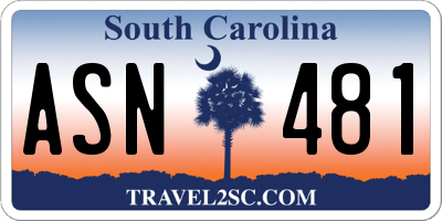 SC license plate ASN481