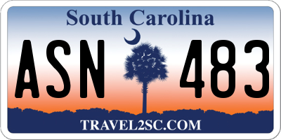 SC license plate ASN483