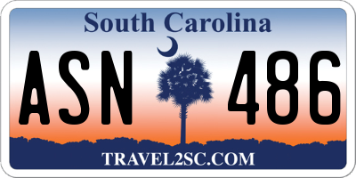SC license plate ASN486