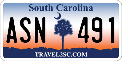 SC license plate ASN491