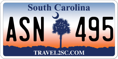 SC license plate ASN495