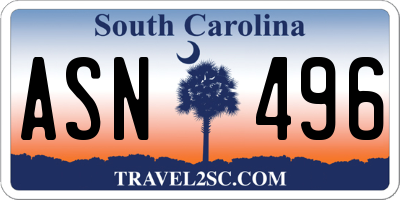 SC license plate ASN496