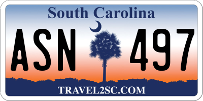 SC license plate ASN497