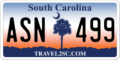 SC license plate ASN499