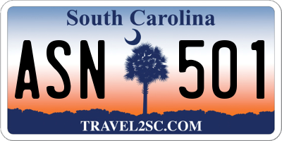 SC license plate ASN501