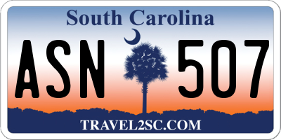 SC license plate ASN507