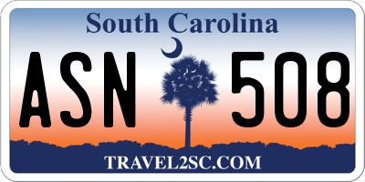 SC license plate ASN508