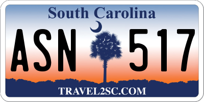 SC license plate ASN517