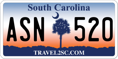 SC license plate ASN520