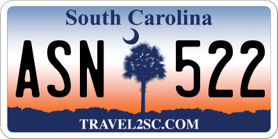 SC license plate ASN522