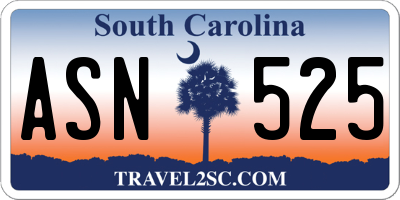 SC license plate ASN525