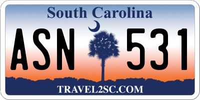 SC license plate ASN531