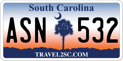 SC license plate ASN532