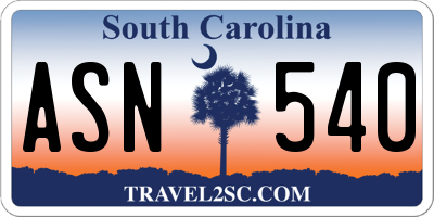 SC license plate ASN540