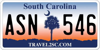 SC license plate ASN546