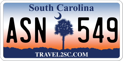 SC license plate ASN549