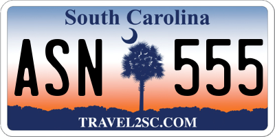 SC license plate ASN555