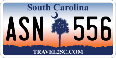 SC license plate ASN556