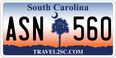 SC license plate ASN560