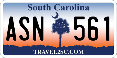 SC license plate ASN561