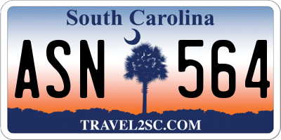 SC license plate ASN564