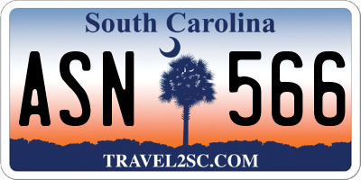 SC license plate ASN566