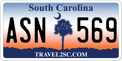 SC license plate ASN569