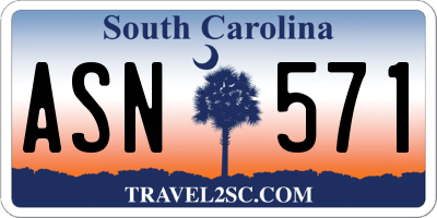 SC license plate ASN571