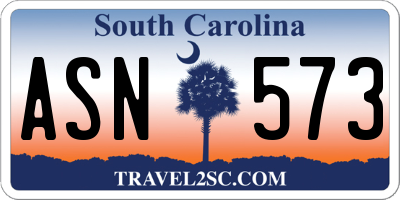 SC license plate ASN573