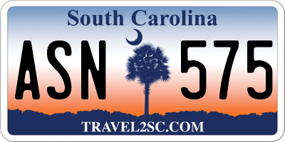 SC license plate ASN575
