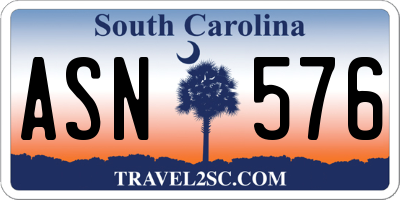 SC license plate ASN576